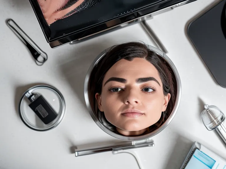Vista superior de una camilla de estética de 60 cm de ancho para cabinas pequeñas de diseño de cejas