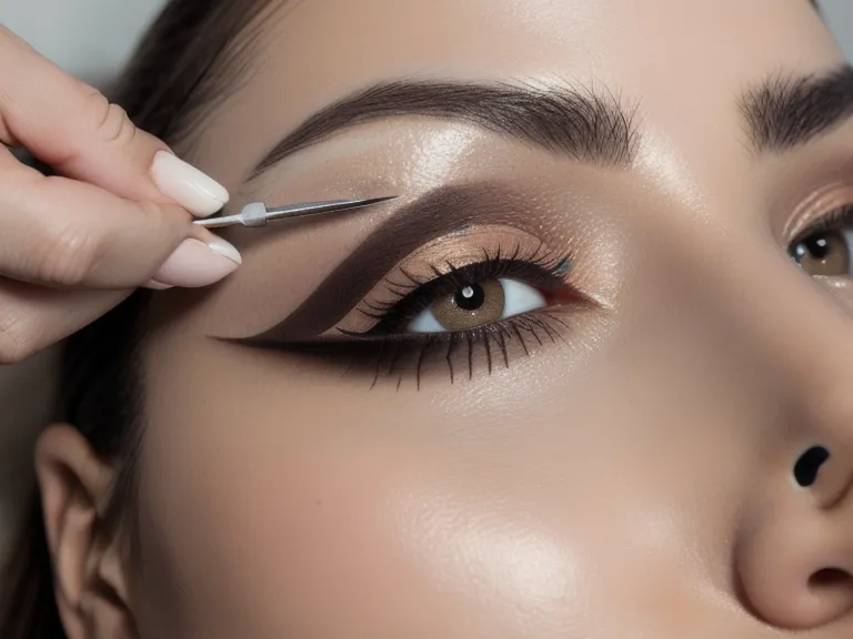 Primer plano de una aguja de microblading realizando un trazo sobre látex de práctica rosa.