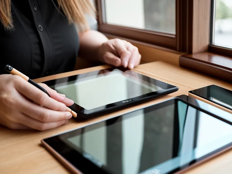 Tablet mostrando el temario de un curso de diseño de cejas online