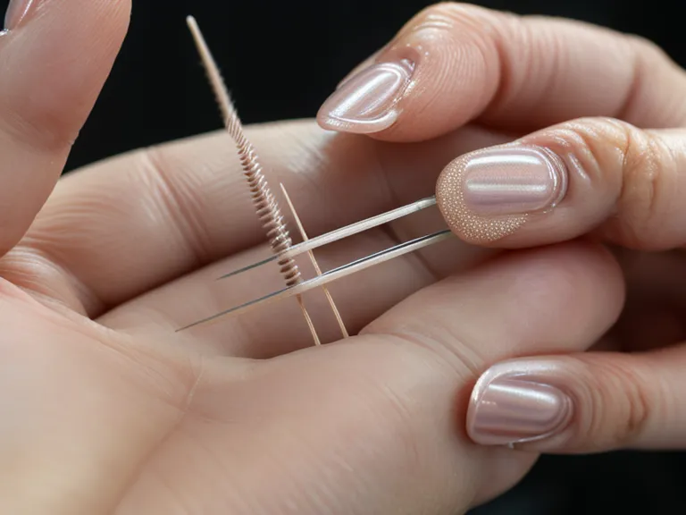 Primer plano de aguja de microblading de 0.25 mm para trazos finos