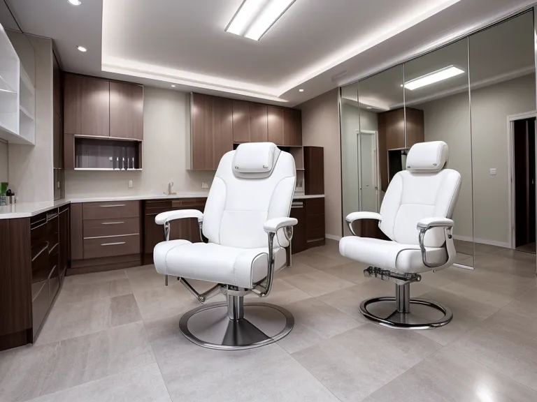 Rincón de cabina de belleza preparado para servicios de diseño de cejas